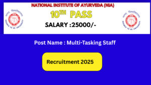 "Ayurveda Jobs 2025 - NIA Jaipur Recruitment Notification for 20 Government Posts with High Salary"