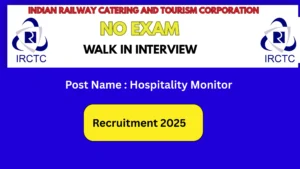 irctc hospitality monitor job