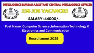 IB ACIO Tech Recruitment 2025