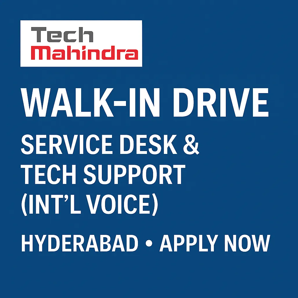Tech Mahindra Walk-In Drive