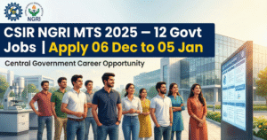 CSIR NGRI MTS Recruitment 2025 Multi Tasking Staff jobs notification with candidates and institute background